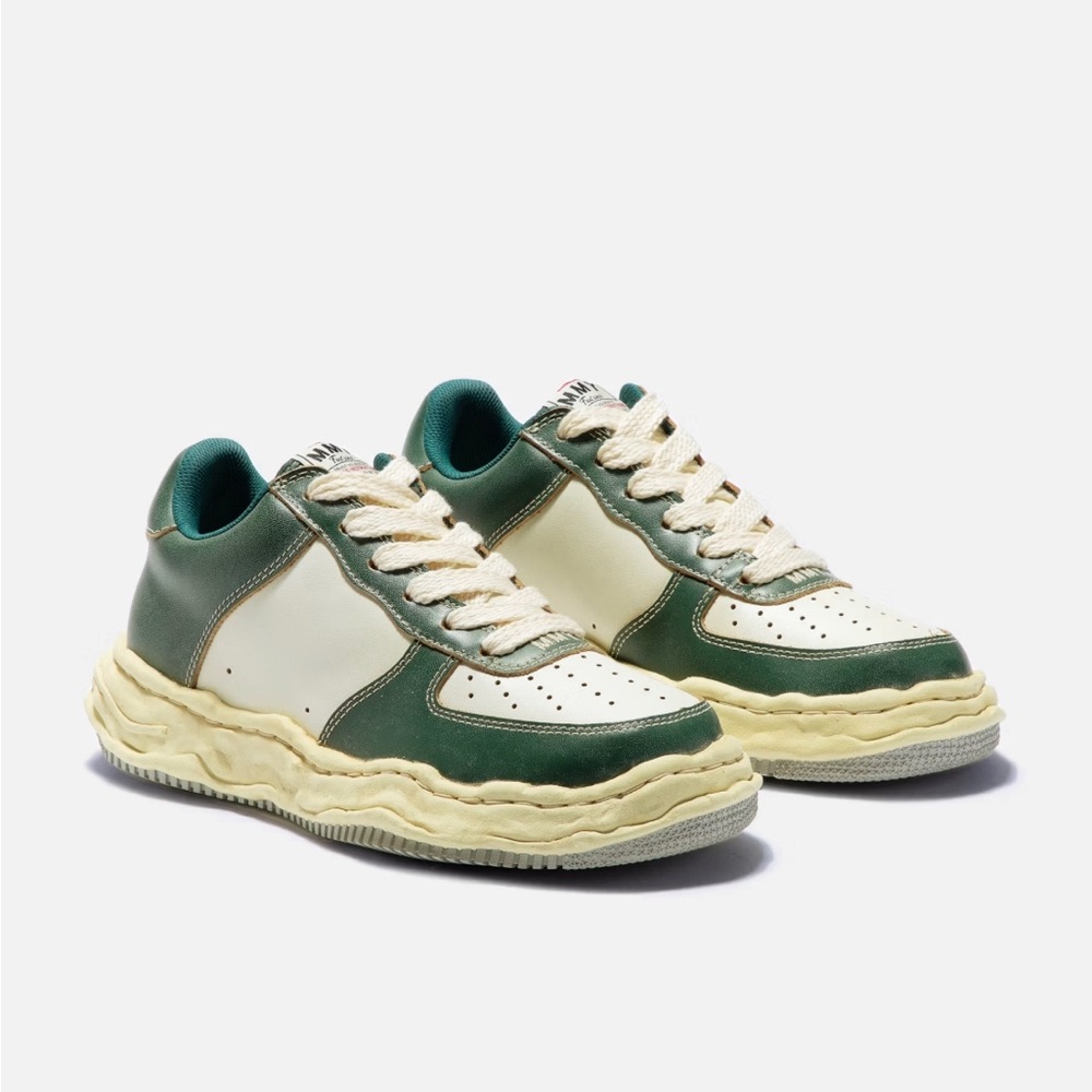 Green and Cream Sneakers